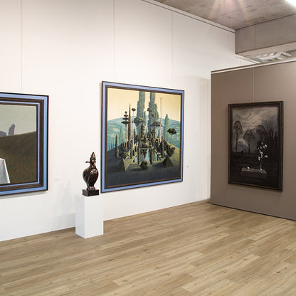 STAS cliprail pro for picture hanging: Stylish, strong, for heavy art displays up to 45 kg/m.