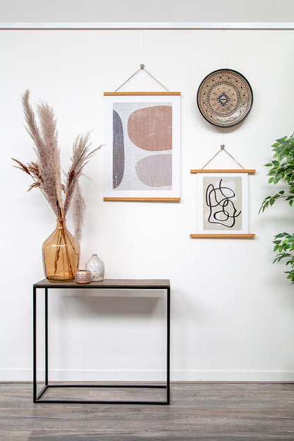 STAS posterhanger teak: Elegantly hang posters using magnets; no damage.