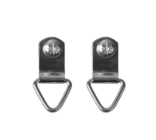 STAS d-ring screw hanger set features easily attachable D-rings and wire.